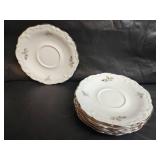 Vintage Wintering Bavarian China Made in Germany, Porcelain Rose Pattern Tea Set