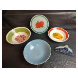 Tea Towels, Serving Bowls and Napkin Holder