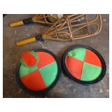 Rattan Grip Catch Ball Set with Velcro Discs