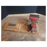 Home 204 Bench Vise with Wooden Mount and Whetstone