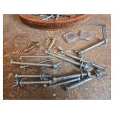 Mixed Hardware Lot with Woven Basket