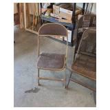 Metal Folding Chairs with Cane Pattern