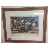 Southern Outdoor Market Scene Framed Artwork, St Croix, 22.5 x 18.5