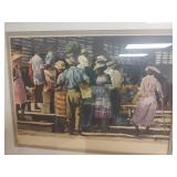 Southern Outdoor Market Scene Framed Artwork, St Croix, 22.5 x 18.5