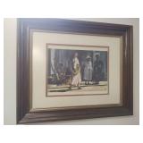 Southern Street Scene Print by MJ, St Croix, 24.5x 20.5