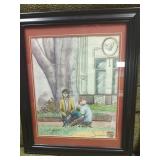 Original Jorge Duarte Original Water Color Garden Scene 2000, Costa Rica, 17 x 21