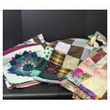 Handmade Dresden Plate Pattern Lap Quilt and more