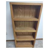 Wooden 4-Shelf Bookcase, 18 wide x 41.5 tall x 6 deep