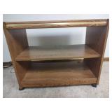Wood TV Stand with Storage Shelves
