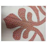 Vintage Handmade Floral Applique Coverlet, Full Size