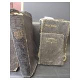 Vintage Collection of Old Holy Bibles Including Thompson Chain Reference