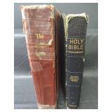 Vintage Collection of Old Holy Bibles Including Thompson Chain Reference