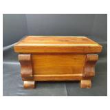 Handcrafted Wooden Storage Cedar Chest with Interior Removable Shelf, Fits in Table