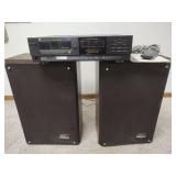 BSR MCD 8000 CD Automatic Changer and Remote Controller with Zenith Allegro Speaker System Powers on