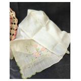 Vintage Linen Handkerchiefs with Vintage Crocheted items