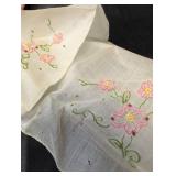 Vintage Linen Handkerchiefs with Vintage Crocheted items