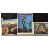 Mixed Art Print Postcard Collection with Surrealism and Religious Scenes