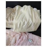 Lace Trim Nightgown, Robe, Full Slip and Half Slips