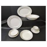 Forget-Me-Not China Set by Japan, Complete 8 Place Setting Plus Serving Dishes