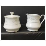 Forget-Me-Not China Set by Japan, Complete 8 Place Setting Plus Serving Dishes