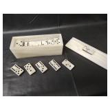 White Onyx Domino Set in Onyx Storage Box