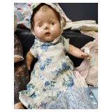 Vintage 1931 Baby Doll, Dolls with Clothing Collection and Doll Blankets and More