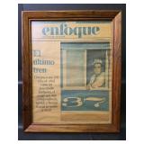 1990 Framed Spanish Newspaper 