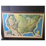 Rand McNally Geophysical United States Raised Relief Map