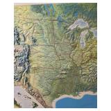 Rand McNally Geophysical United States Raised Relief Map
