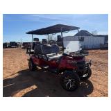 Unused SDGC 100 Golf Cart-Six Passenger Deluxe Model: Rare Red Color