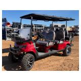 Unused SDGC 100 Golf Cart-Six Passenger Deluxe Model: Rare Red Color