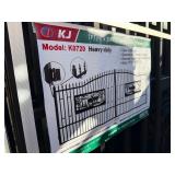 Unused KJ Metal K0720 Metal Farm Driveway Gate - Deer Motif
