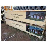 Unused KJ Metal K4230G 42x30 Metal Storage Building in Red with Doors