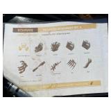 Unused Starvox 12EX-ASA 10 piece Mini Excavator Set- 8\" bucket, 24\" Bucket, 32\" bucket, Auger with 8 and 12\" rods, Quick Change Coupler, Rake, Ripper and Grapple Bucket