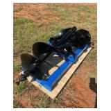 Unused Starvox VOX-ASA Skid Steer Auger Set: 8,12,18\" rods with Hydraulic Motor