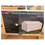 Unused KJ Metal K1220. 12x20x9 foot Metal Garage/Shop.  All doors included.  Cream in Color