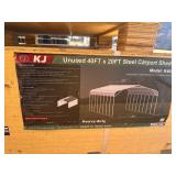 Unused K Metal K4020  40x20x14 Metal Carport - Huge coverage, 26 gauge sheeting and 14 gauge frame