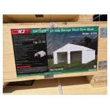 Unused KJ Metal K3325. 33x25x14 Double Garage in Cream-Garage Doors not included