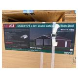 Unused KJ Metal K2545 Metal Storage Building in Red Brown