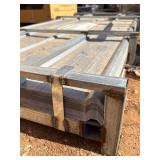 Unused KJ Metal K0311 7 foot long Corrugated Steel Panels - 100 sheets in this lot, Silver in Color