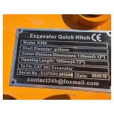 Unused Captok CK-K302 Excavator Quick Attach Hitch 35mm pins