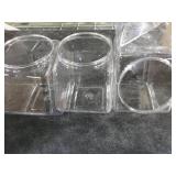 Glazeal 4pcs Large Candy Jar with Spoons, 72 OZ Hexagon Candy Jar Plastic Clear Cookie Jar with Lid for Candy Buffet, Kitchen Storage Containers Set