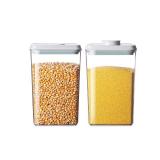 EQI Food Storage Containers with Lids,2.9Qt 2Pcs Airtight Pop Food Storage Containers, BPA-Free Stackable Kitchen Pantry Organizers and Storage, One Button Opening Flour and Sugar Container Sets