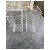 EQI Food Storage Containers with Lids,2.9Qt 2Pcs Airtight Pop Food Storage Containers, BPA-Free Stackable Kitchen Pantry Organizers and Storage, One Button Opening Flour and Sugar Container Sets