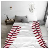 Pindola Cute Baseball Texture Throw Blanket Warm Lightweight Soft Cozy Warm Home Decoration 50x40 for Child