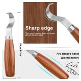 Olerqzer Wood Carving Knifes With Leather Strop Whittling Knife,Wood Carving Tools for Beginners,Adults and Kids Whittling Tools (Hook Carving Knife)