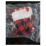 Pack Mini Christmas Stockings, 6-Inch, Red Buffalo Plaid Decoration Ornament