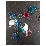 Sureio 24 Pcs Women Tea Party Keychain Tea Party Favors Teapot Sequin Glitter Flip Sequin Keychain Reversible Teapot Key Chains for Carnival Prizes Women Birthday Gifts Supplies, 8 Colors