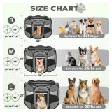 Dog Cat Playpen Indoor Outdoor for Puppy Pet Dog Cat Recovery After Surgery, Dogs Tent Crates Cage Indoor/Outdoor, Portable Pop Up Dog Kennel with Carrying Case for Travel (Premium Grey, Small)