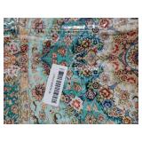 BUAEL Boho Floral Throw Pillow Covers 20x20 inch Set of 2,Boho Rug Geometric Floral Pattern Decor Double Sided Pattern Cushion Cover Soft Pillow Case Living Sofa Room Bed Square Pillow Cover